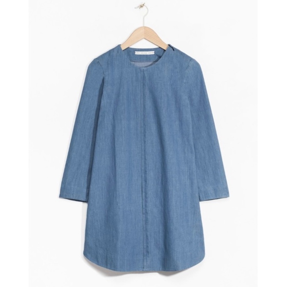 & Other Stories Denim Panel Detail Dress